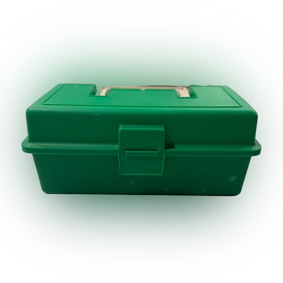 Vintage Woodsream Classic Green Tackle Box with Handle & Insert Great Condition - Picture 1 of 14